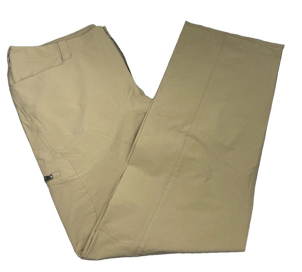Patagonia Rock Guide Pants Women's 12x32 Hiking Cargo Beige Stretch